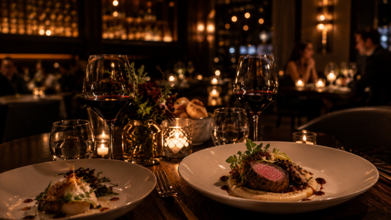 Romantic restaurant date night experience for a silent auction package