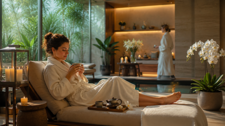 Luxury spa and wellness retreat featured as a silent auction fundraising package