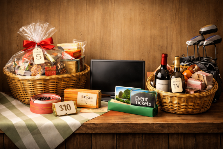 silent auction pricing strategy chart with starting bid and increment examples