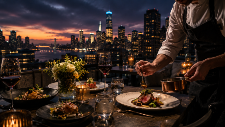 Upscale private dining and culinary experience for nonprofit silent auctions